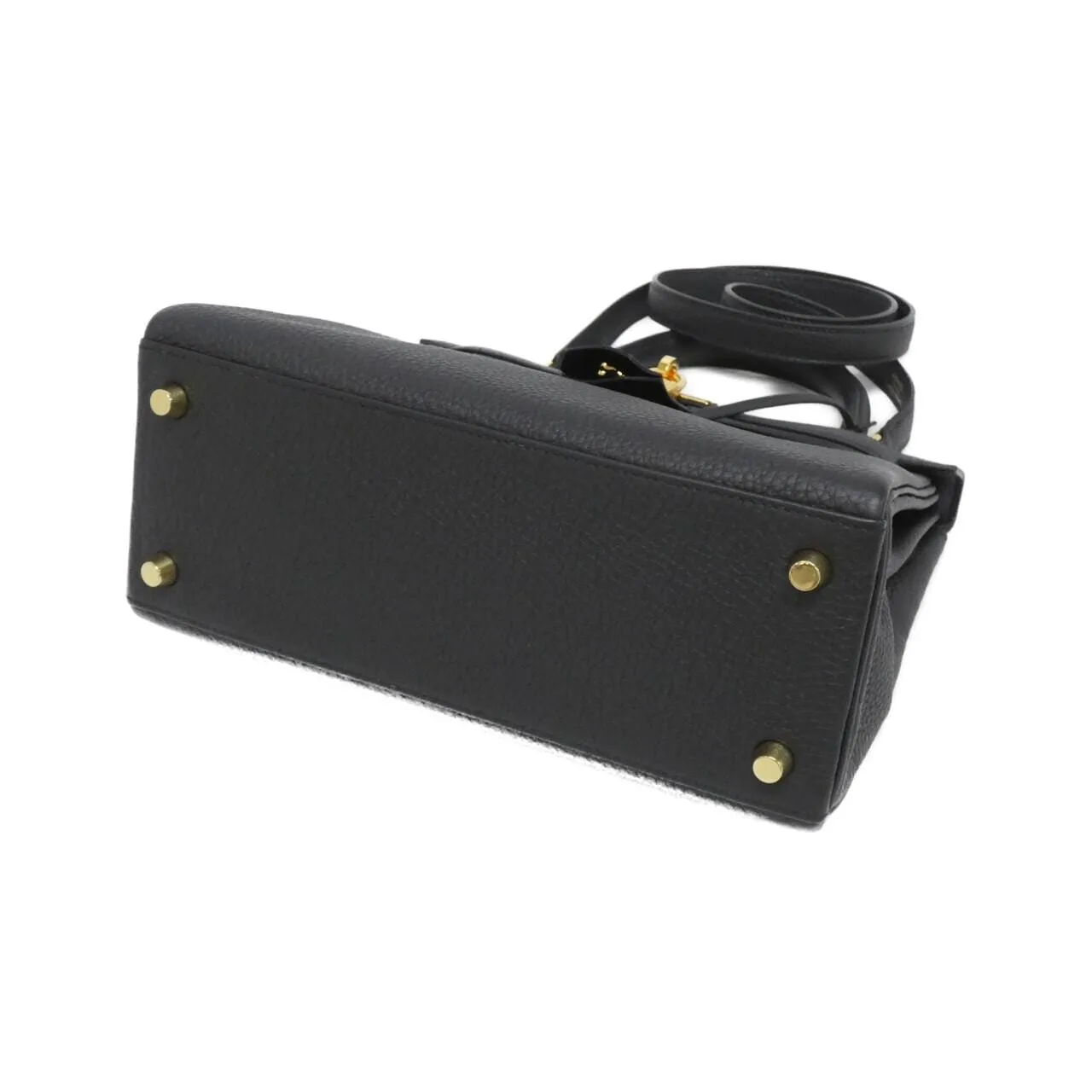 HERMES Kelly 044624CC Handbag Togo Black Togo Leather Rank A - Thumbnail 3