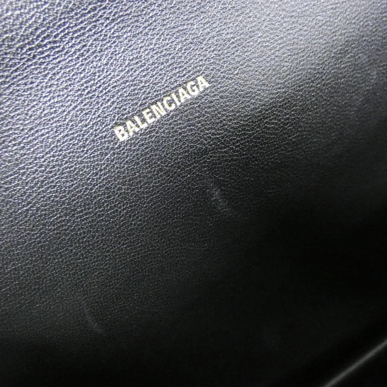 BALENCIAGA 580642 0D22M Handbag Leather 黑色 皮革 中古品A - 縮圖 9