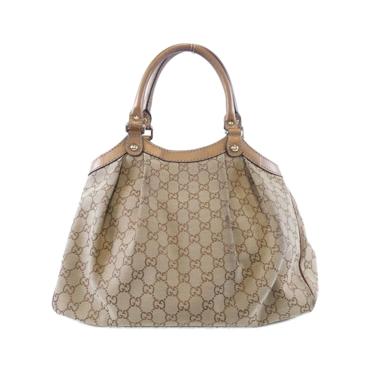 GUCCI 211944 Handbag Canvas 金色 帆布 中古品B - 縮圖 2