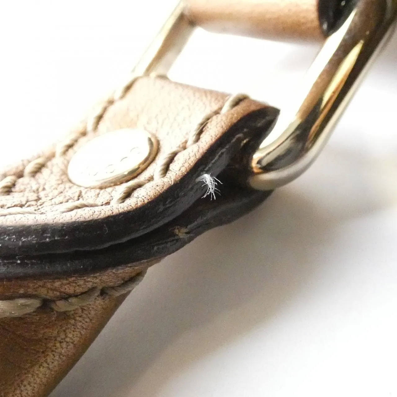 GUCCI 211944 Handbag Canvas 金色 帆布 中古品B - 縮圖 8