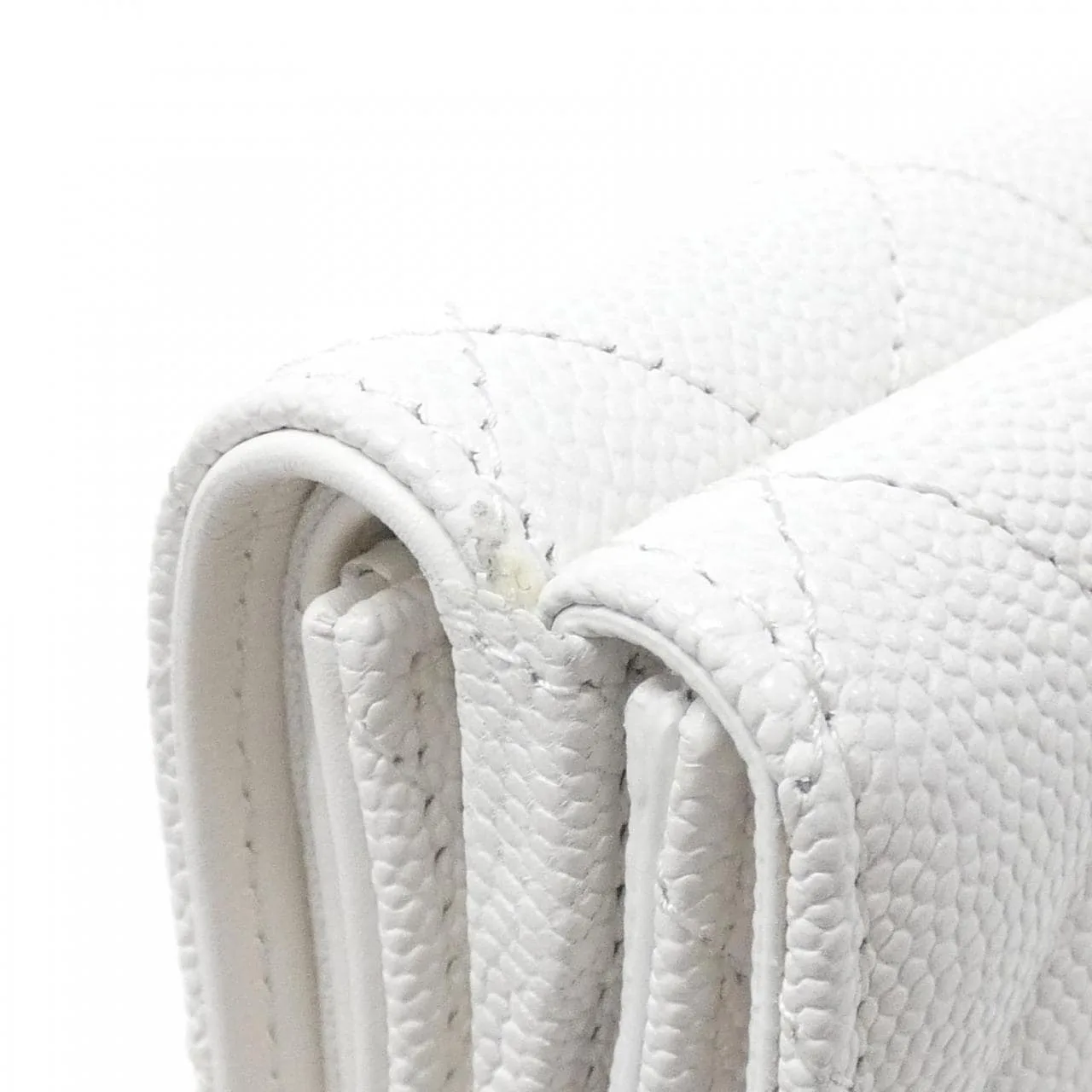 CHANEL Chanel 19 AP3081 Wallet Grained Calfskin 白色 荔枝紋牛皮 中古品A - 縮圖 3