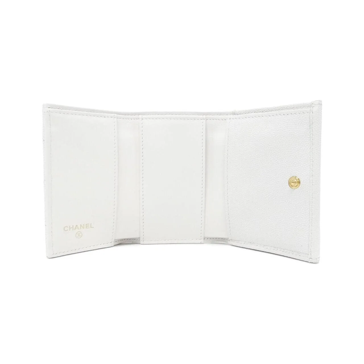 CHANEL Chanel 19 AP3081 Wallet Grained Calfskin 白色 荔枝紋牛皮 中古品A - 縮圖 5