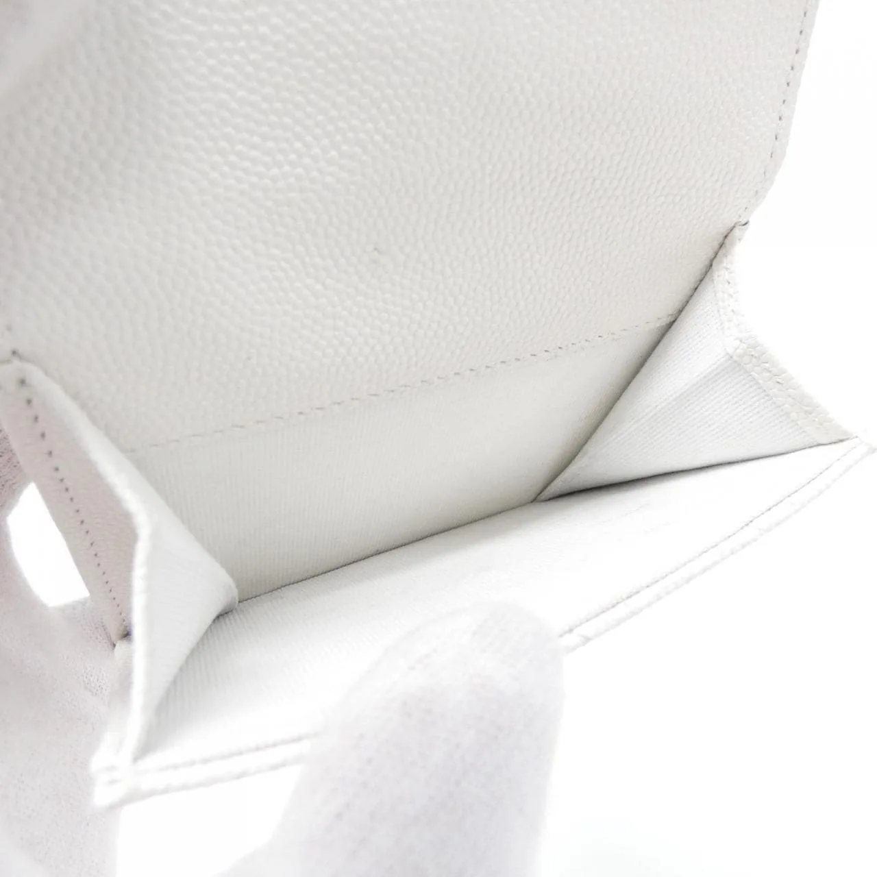 CHANEL Chanel 19 AP3081 Wallet Grained Calfskin 白色 荔枝紋牛皮 中古品A - 縮圖 7