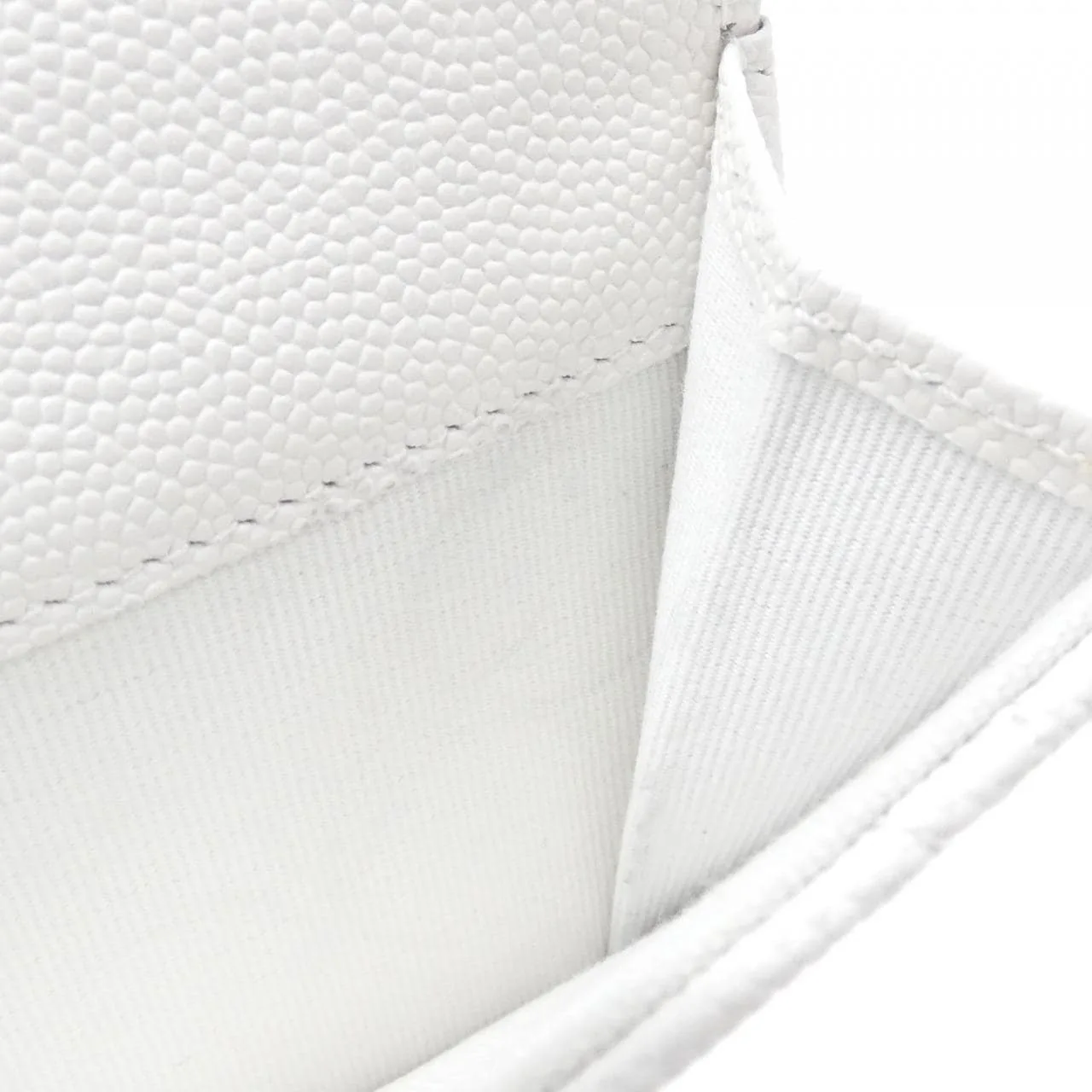 CHANEL Chanel 19 AP3081 Wallet Grained Calfskin 白色 荔枝紋牛皮 中古品A - 縮圖 8