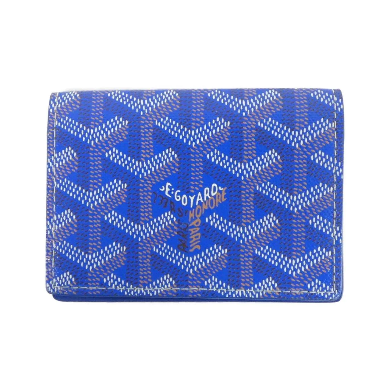 GOYARD APM421 Card Case Canvas Blue