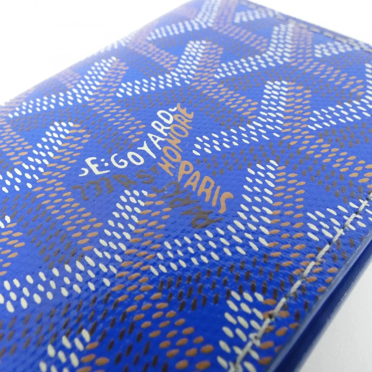 GOYARD APM421 Card Case Canvas 藍色 帆布 中古品A - 縮圖 3