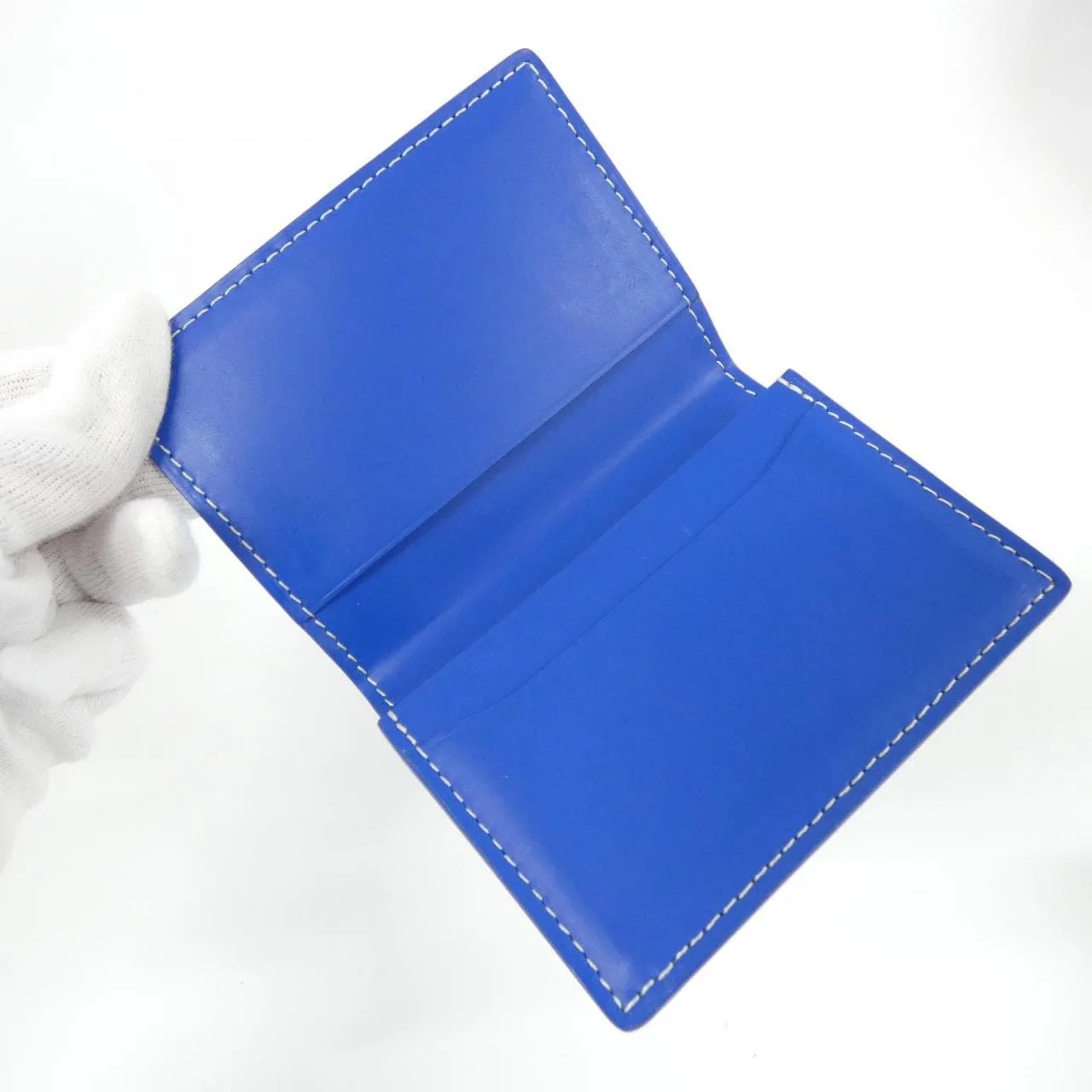 GOYARD APM421 Card Case Canvas 藍色 帆布 中古品A - 縮圖 4