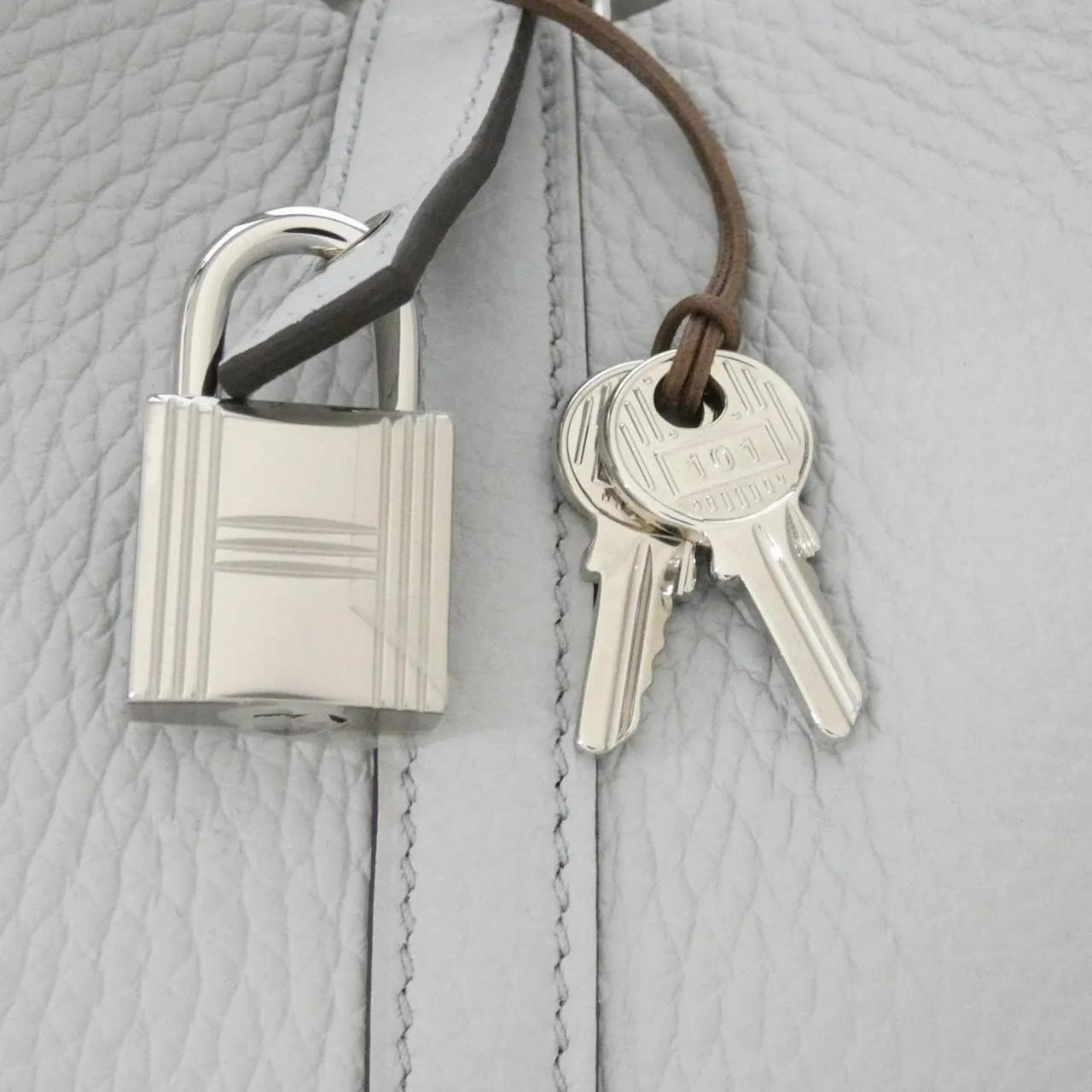 HERMES Picotin 056289CK Handbag Clemence Blue Clemence Leather Rank A - Thumbnail 3