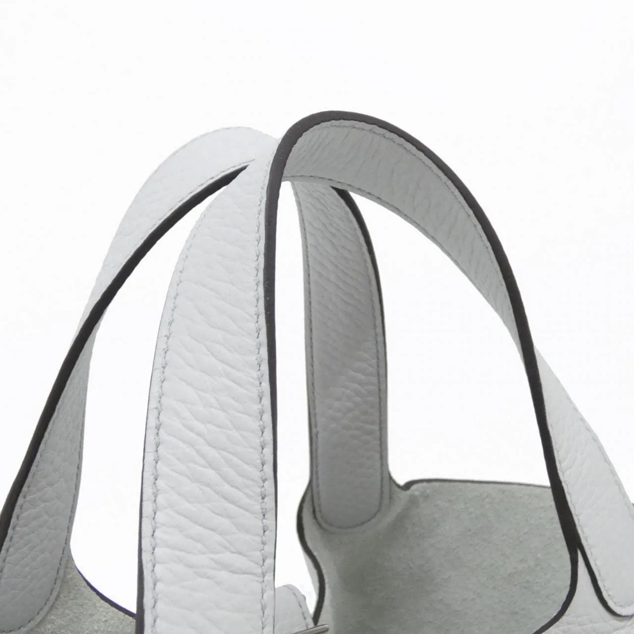 HERMES Picotin 056289CK Handbag Clemence Blue Clemence Leather Rank A - Thumbnail 4