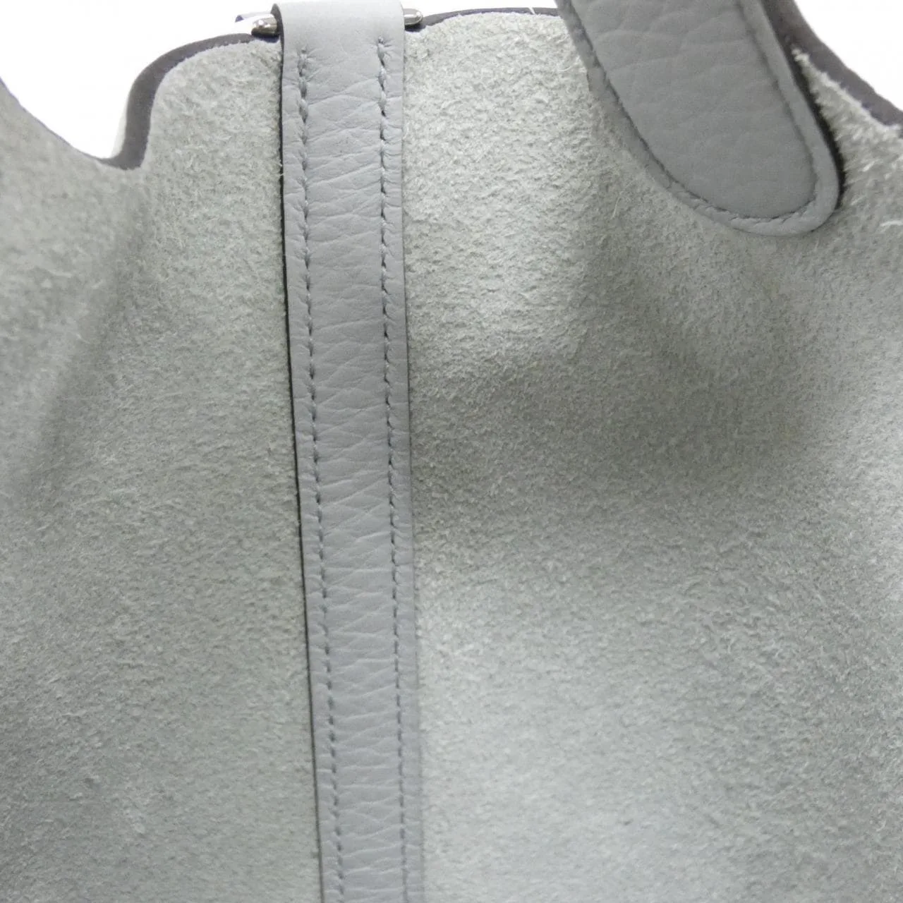 HERMES Picotin 056289CK Handbag Clemence Blue Clemence Leather Rank A - Thumbnail 6