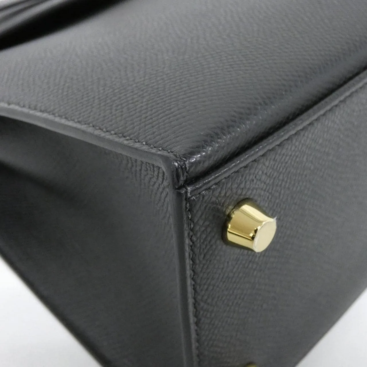 HERMES Kelly 038416CC Handbag Epsom Black Epsom Leather Rank A - Thumbnail 3