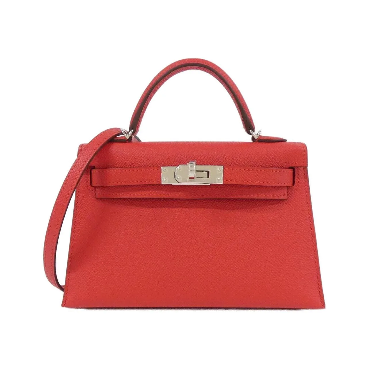 HERMES Kelly 071302CK Handbag Epsom Rouge
