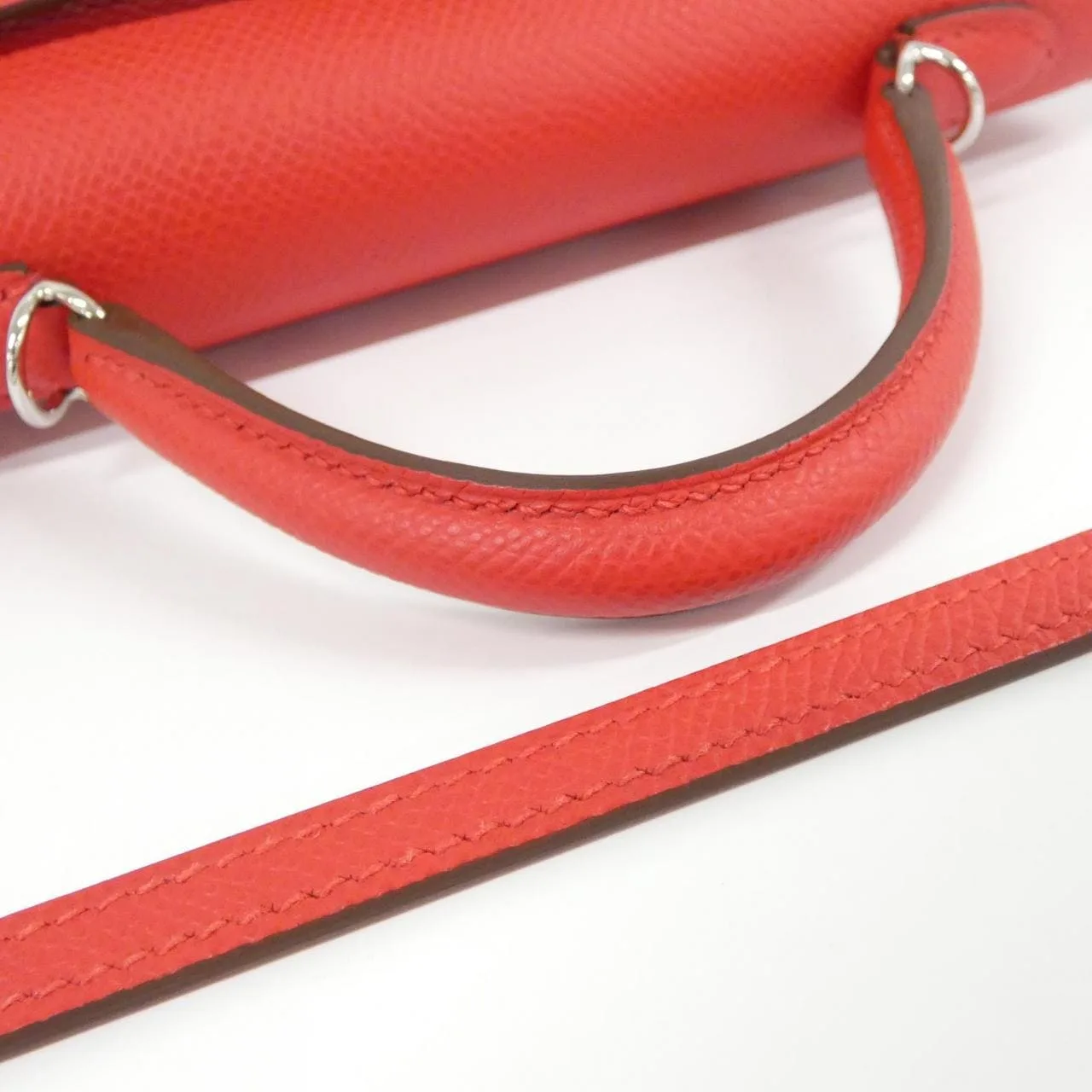 HERMES Kelly 071302CK Handbag Epsom Rouge Epsom Leather Unused - Thumbnail 4