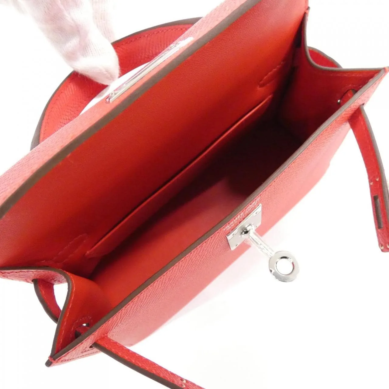 HERMES Kelly 071302CK Handbag Epsom Rouge Epsom Leather Unused - Thumbnail 5