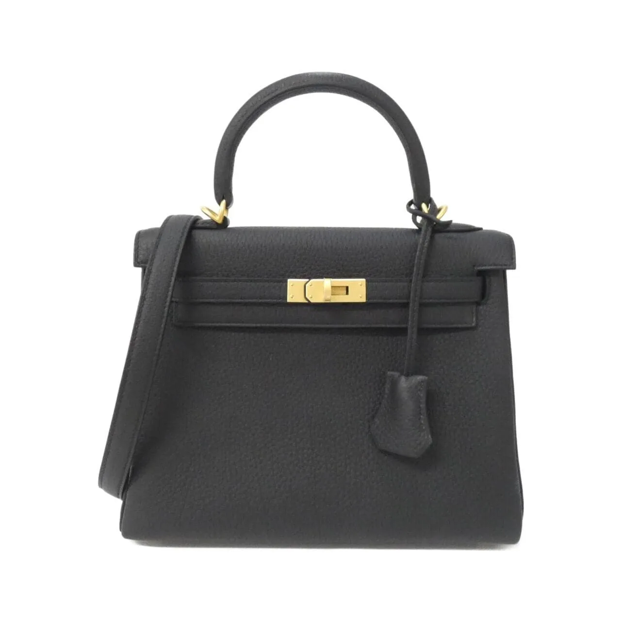 HERMES Kelly Handbag Togo Black