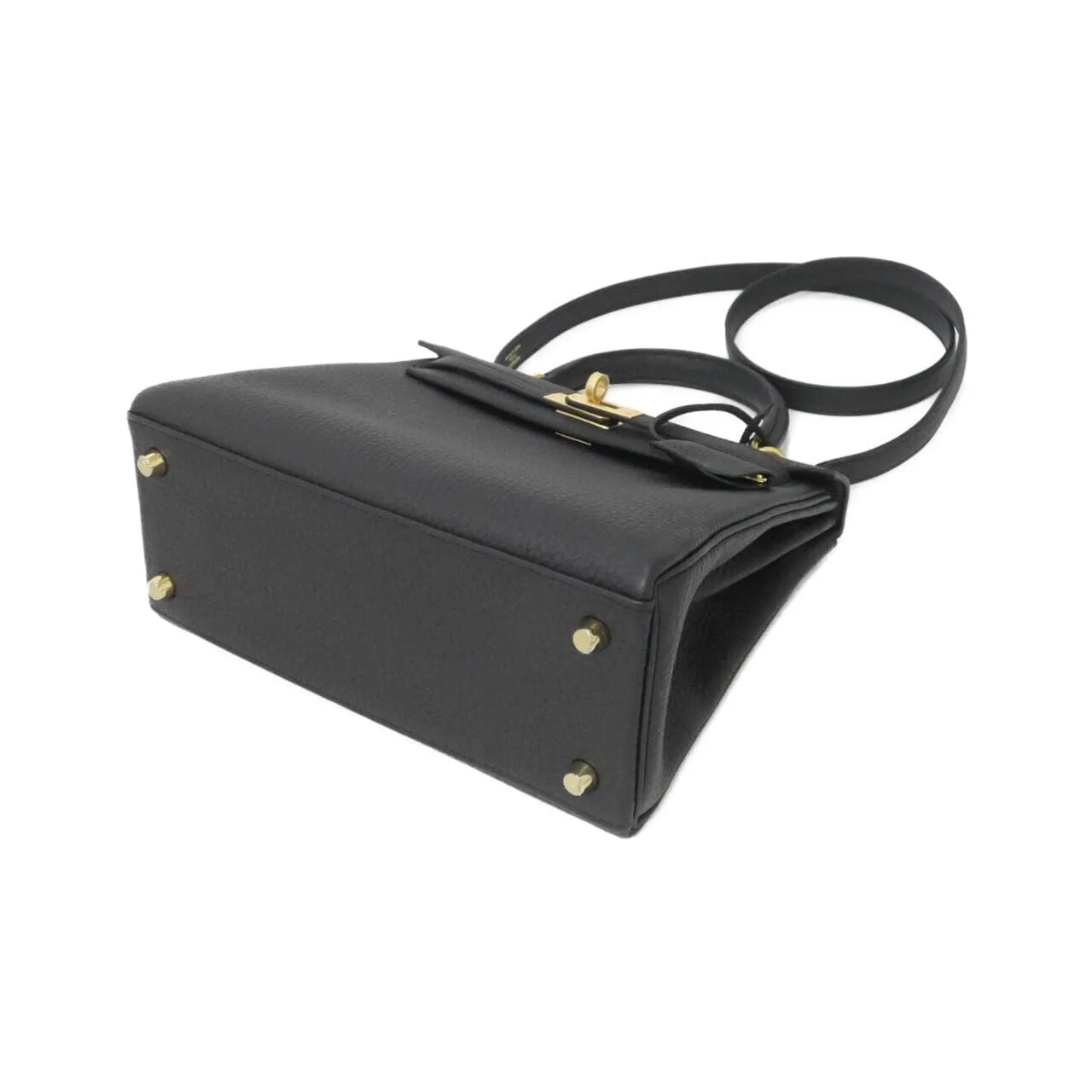 HERMES Kelly Handbag Togo Black Togo Leather Unused - Thumbnail 3