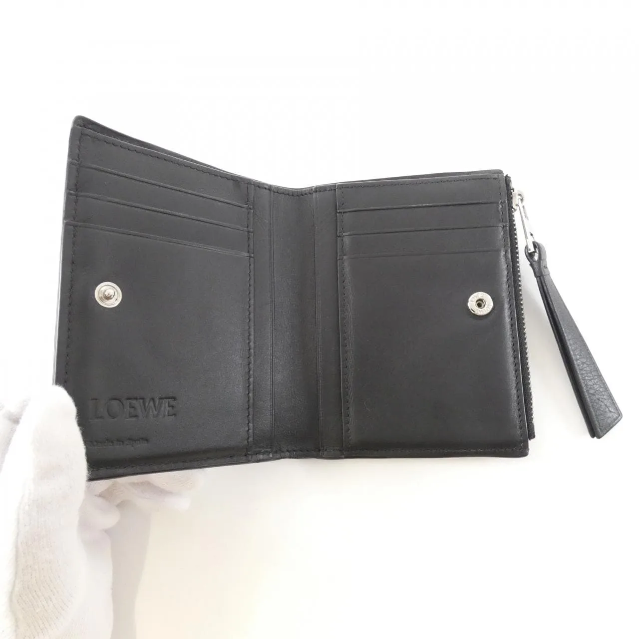 LOEWE Puzzle C510W73X08 Wallet 黑色 中古品B - 縮圖 5