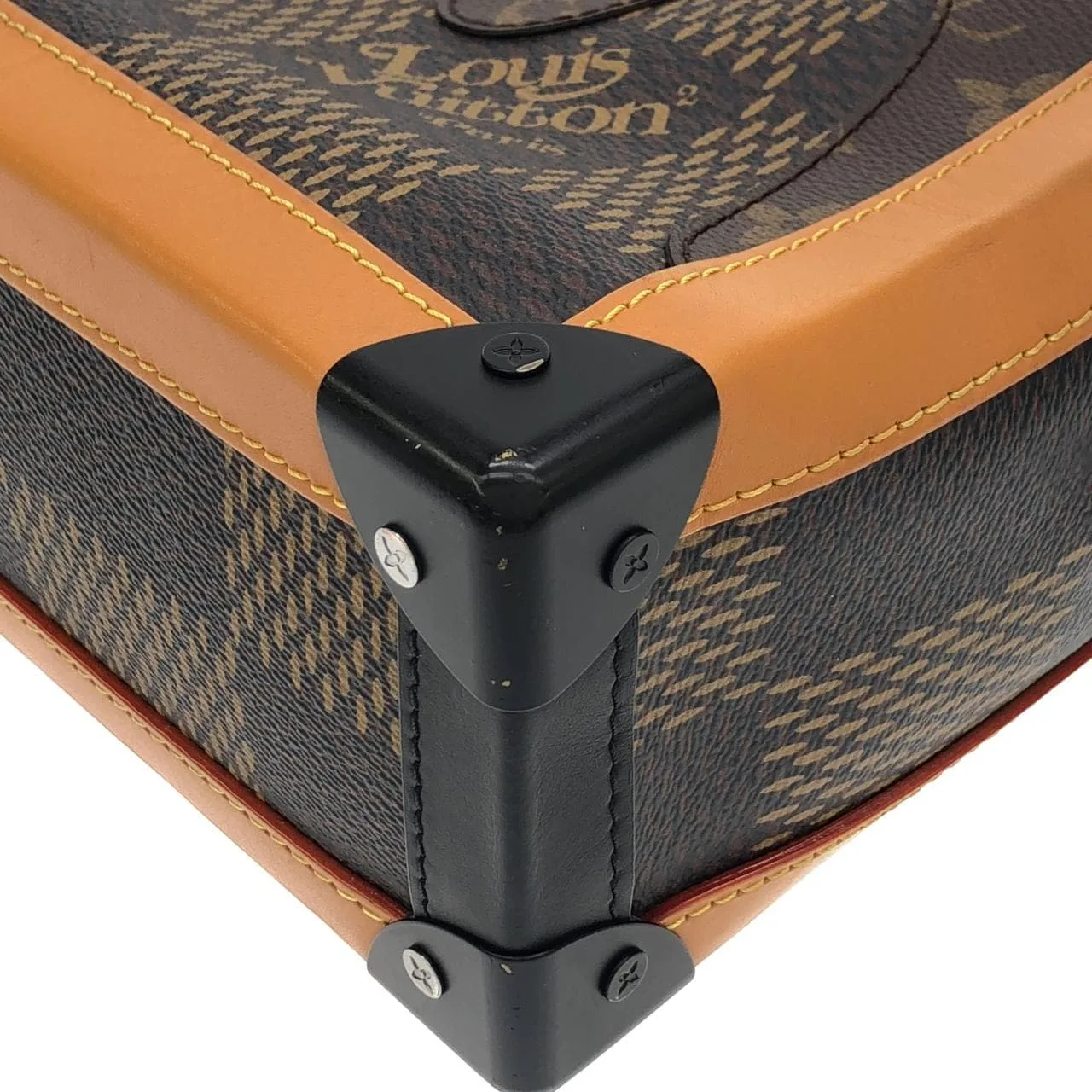 LOUIS VUITTON Soft Trunk N40381 Shoulder Damier 黑色 Damier 中古品A - 縮圖 3