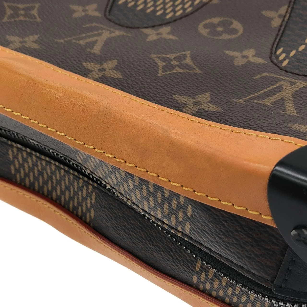 LOUIS VUITTON Soft Trunk N40381 Shoulder Damier 黑色 Damier 中古品A - 縮圖 4