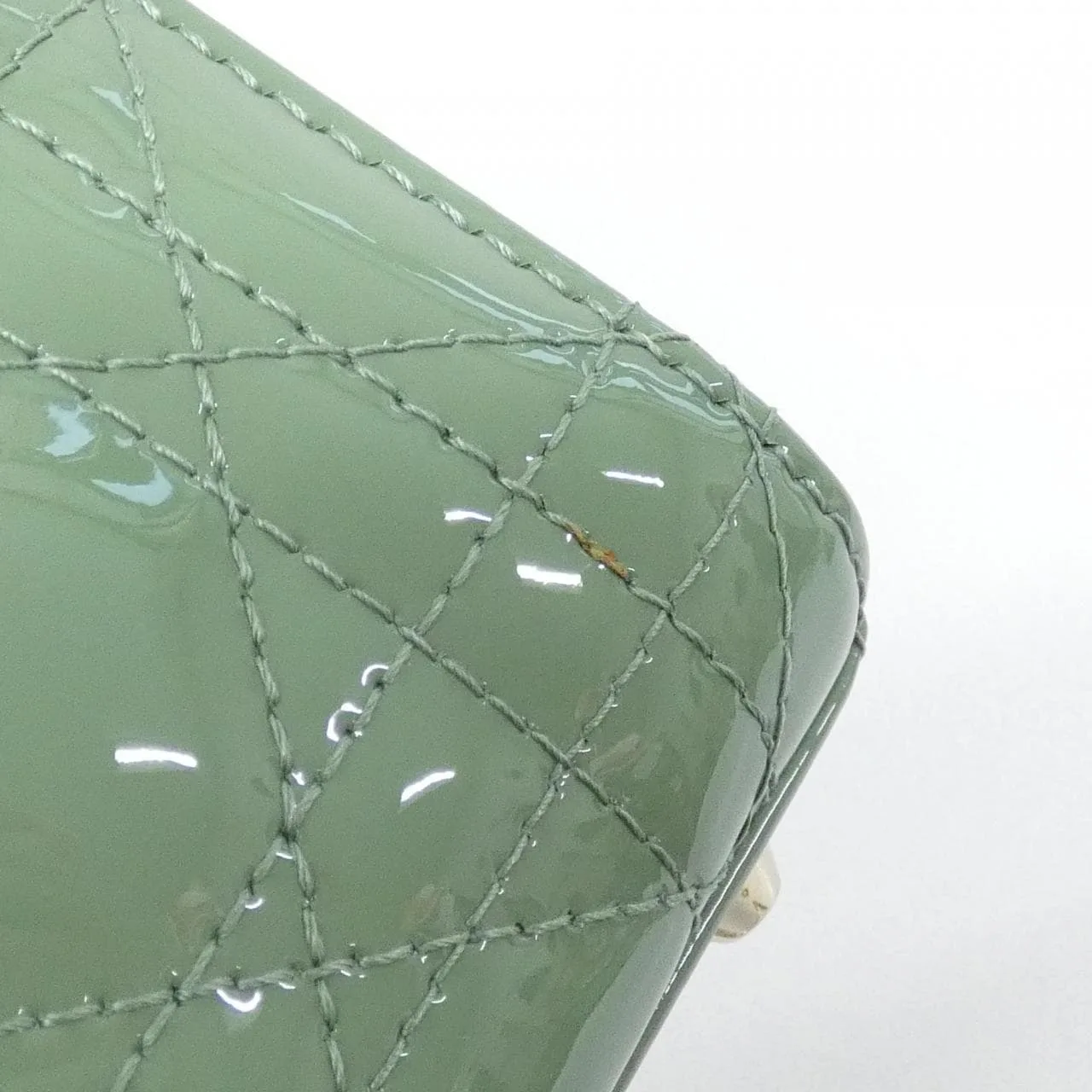 DIOR Lady Dior M0505OWCB Handbag Patent Leather 黑色 漆皮 中古品A - 縮圖 4