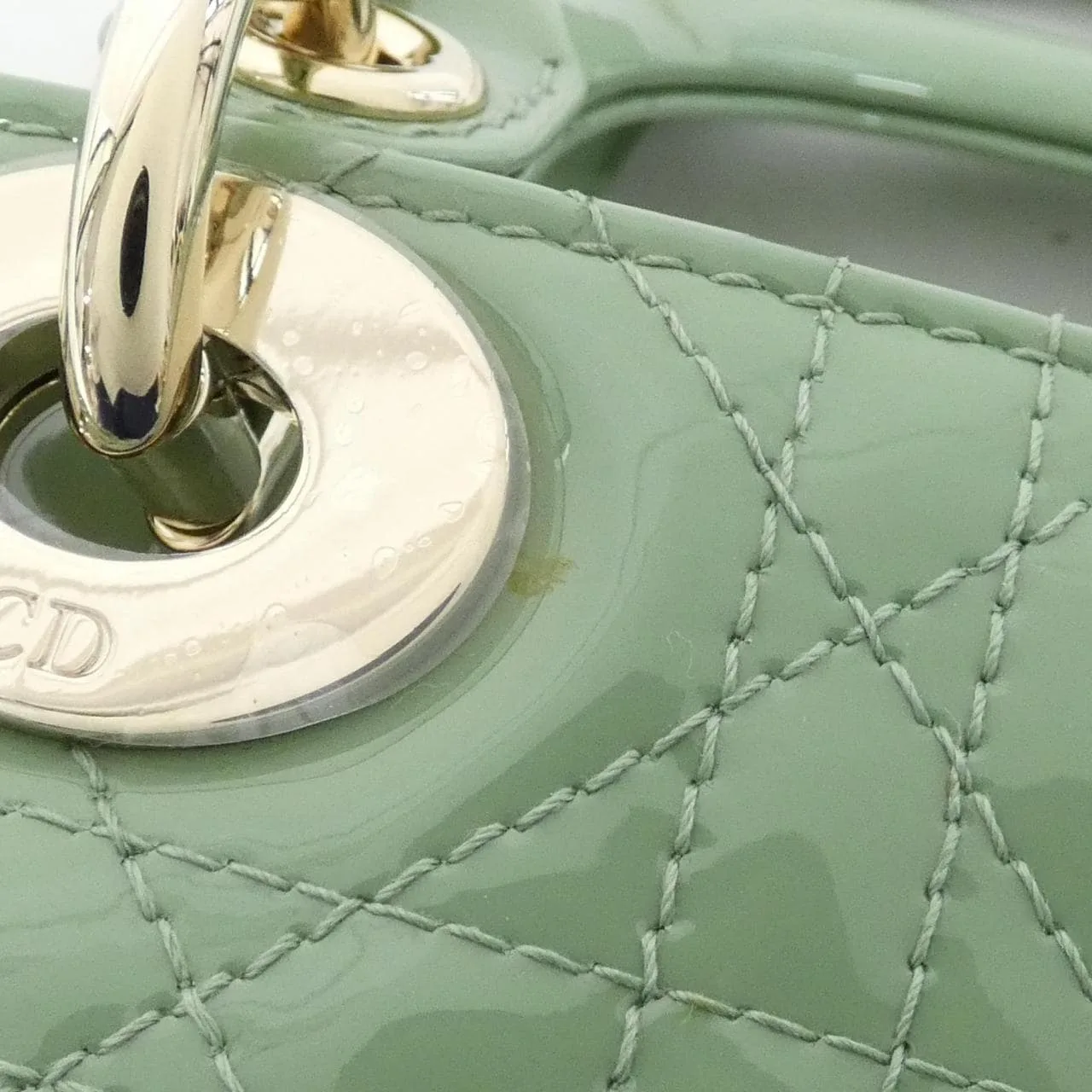 DIOR Lady Dior M0505OWCB Handbag Patent Leather 黑色 漆皮 中古品A - 縮圖 5