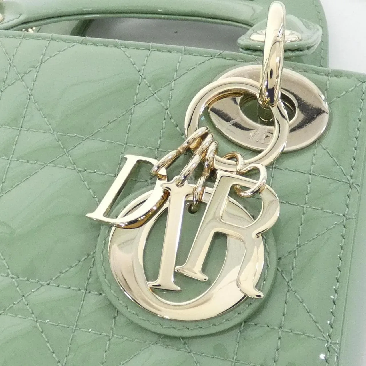 DIOR Lady Dior M0505OWCB Handbag Patent Leather 黑色 漆皮 中古品A - 縮圖 6
