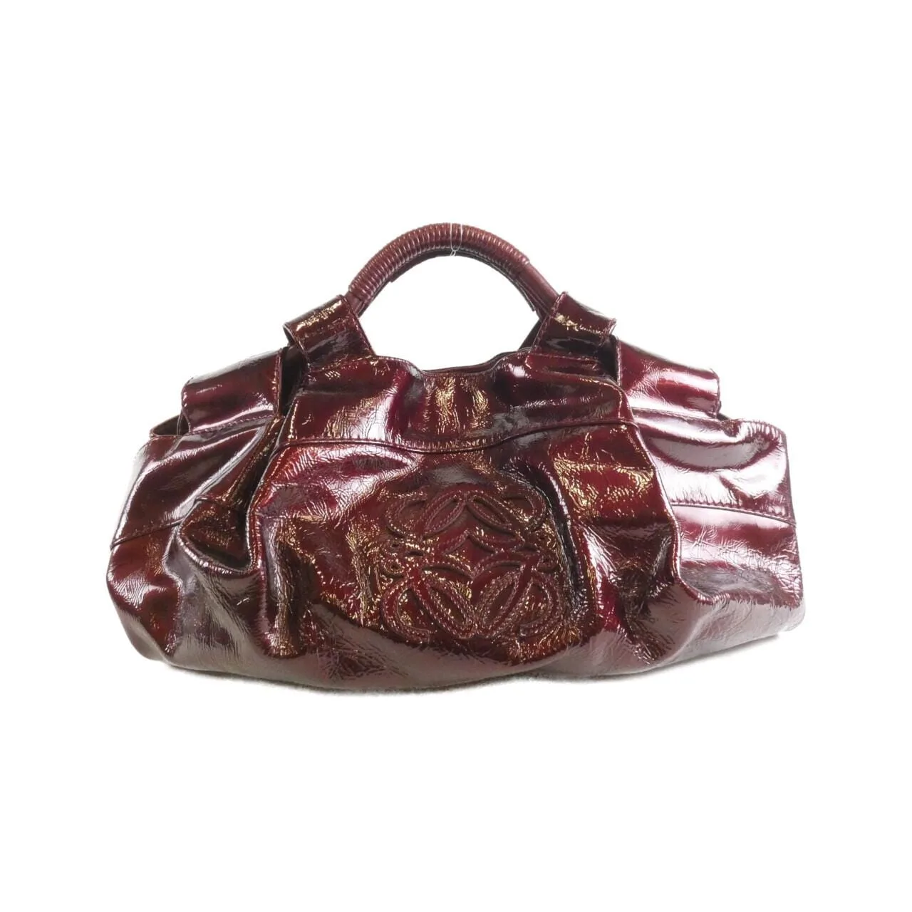 LOEWE 309 20 105 Handbag Patent Leather Black