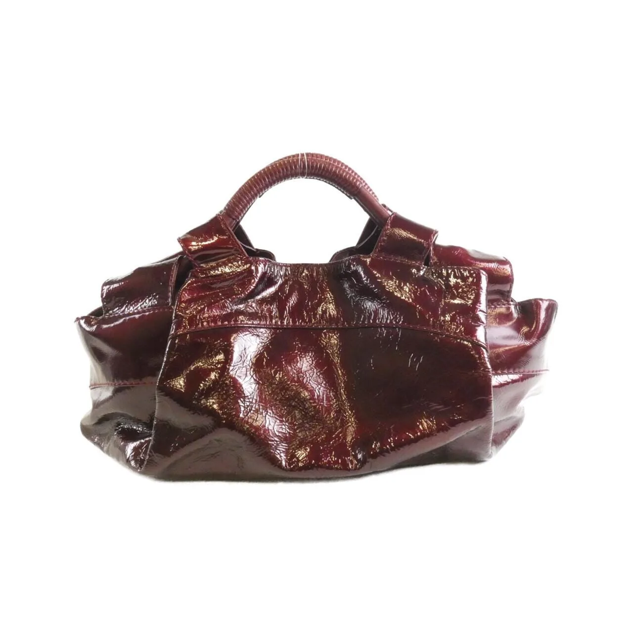 LOEWE 309 20 105 Handbag Patent Leather 黑色 漆皮 中古品B - 縮圖 2