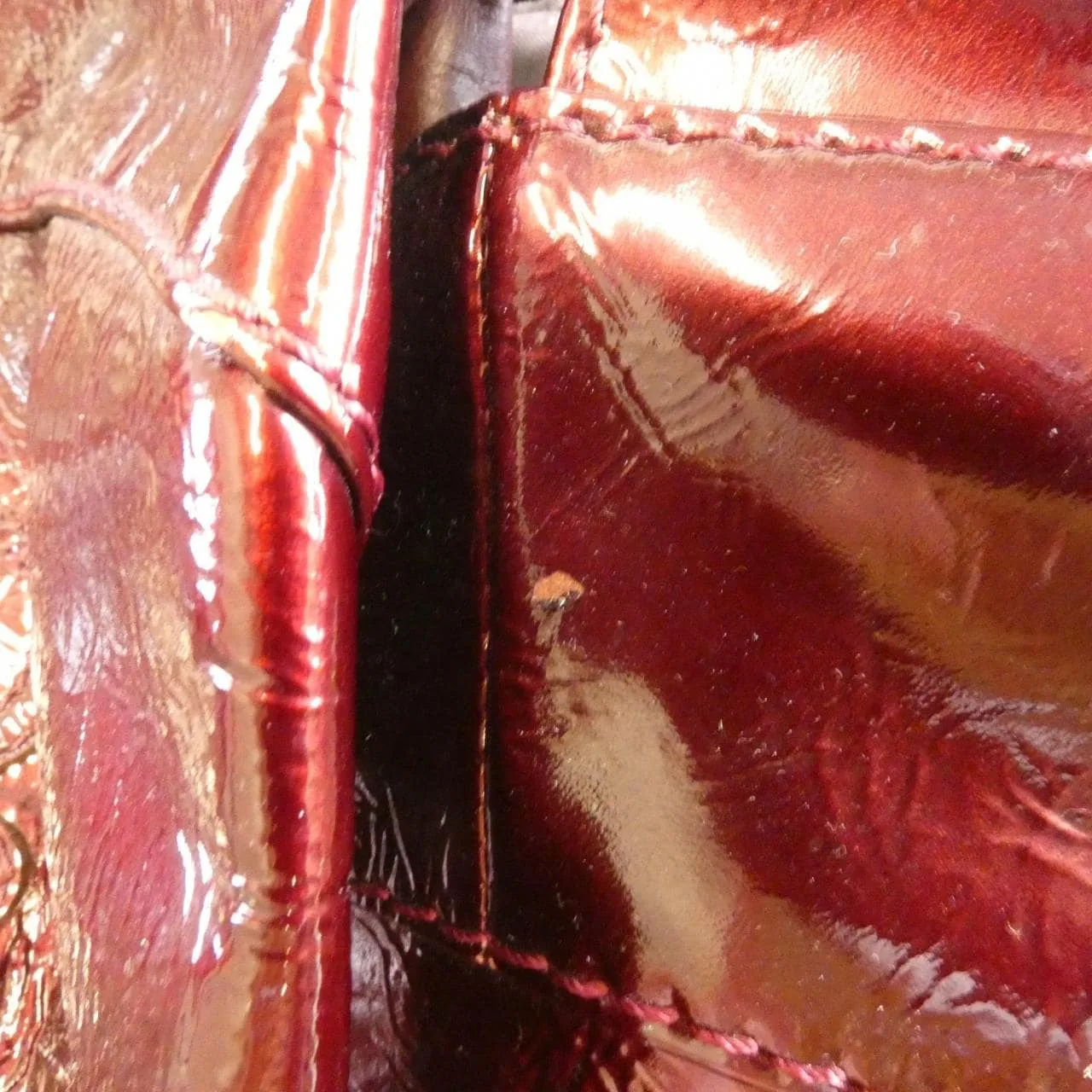 LOEWE 309 20 105 Handbag Patent Leather 黑色 漆皮 中古品B - 縮圖 4