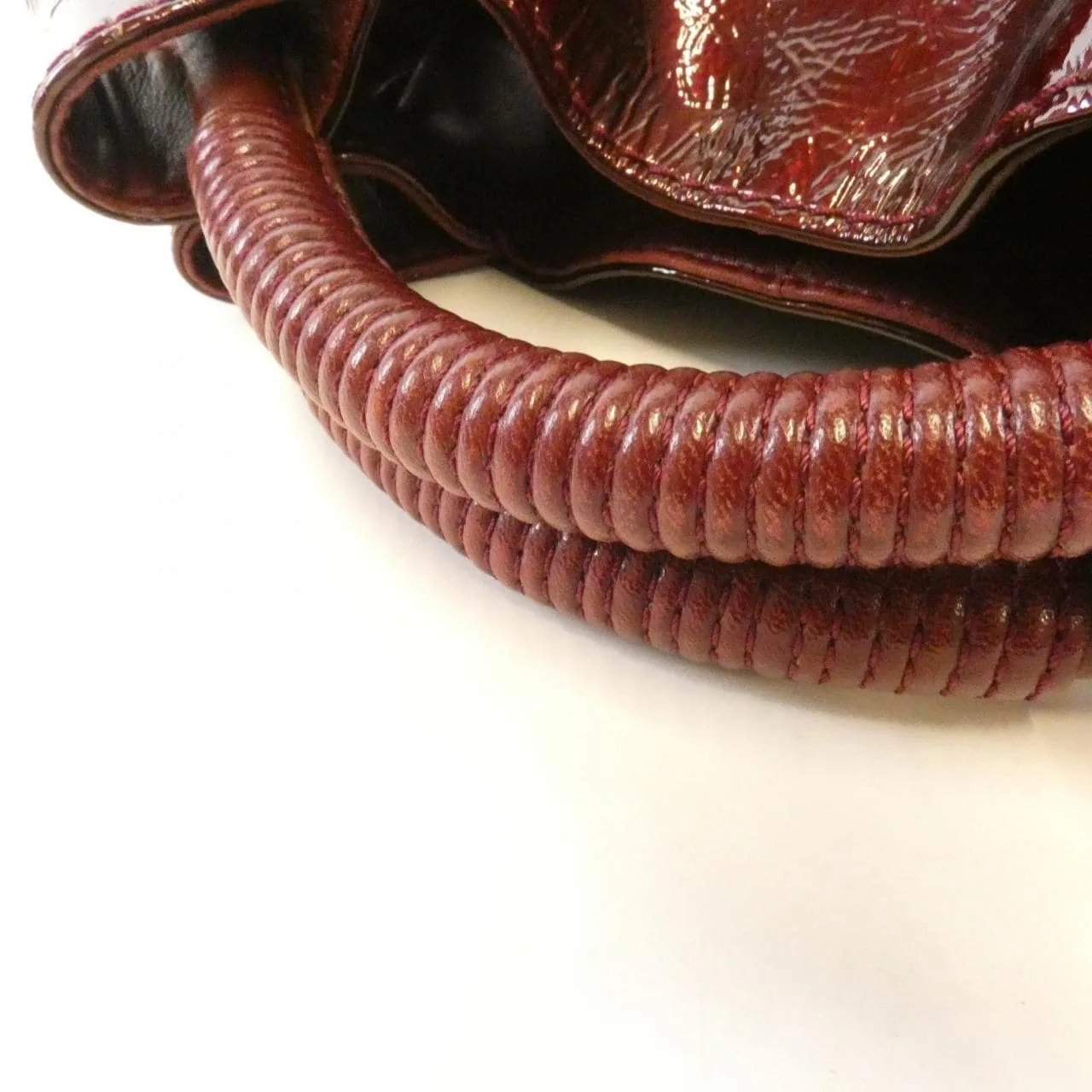 LOEWE 309 20 105 Handbag Patent Leather 黑色 漆皮 中古品B - 縮圖 5