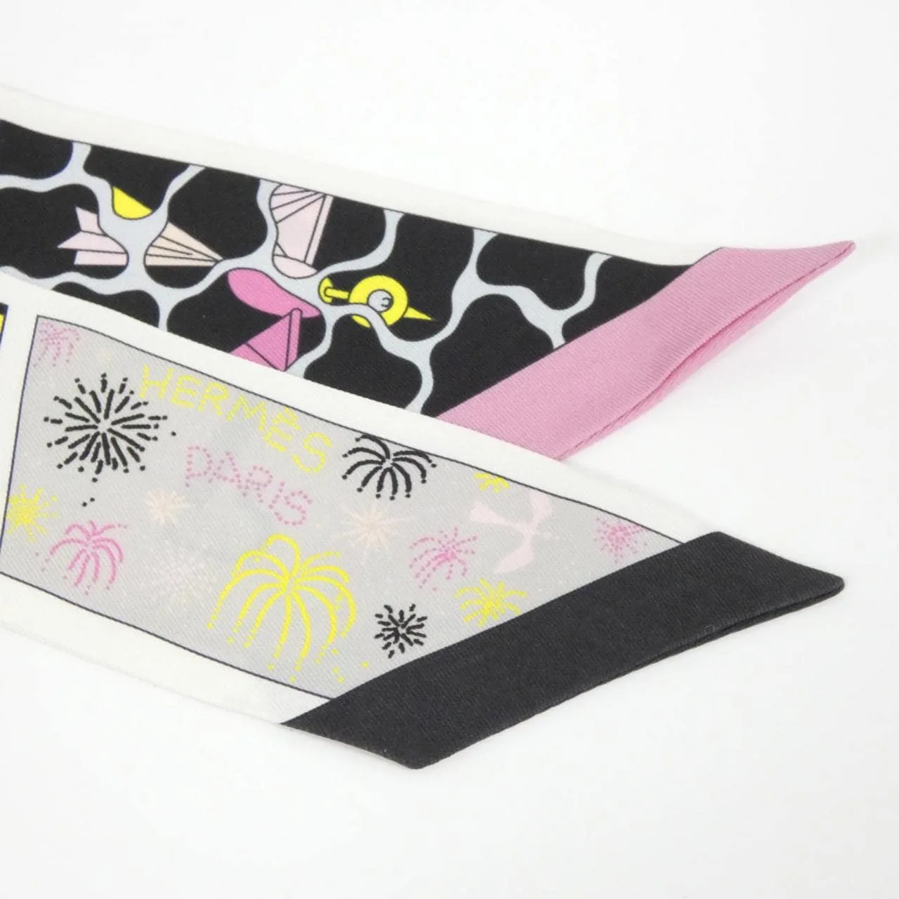 HERMES 063975S Scarf 黑色 中古品A - 縮圖 2