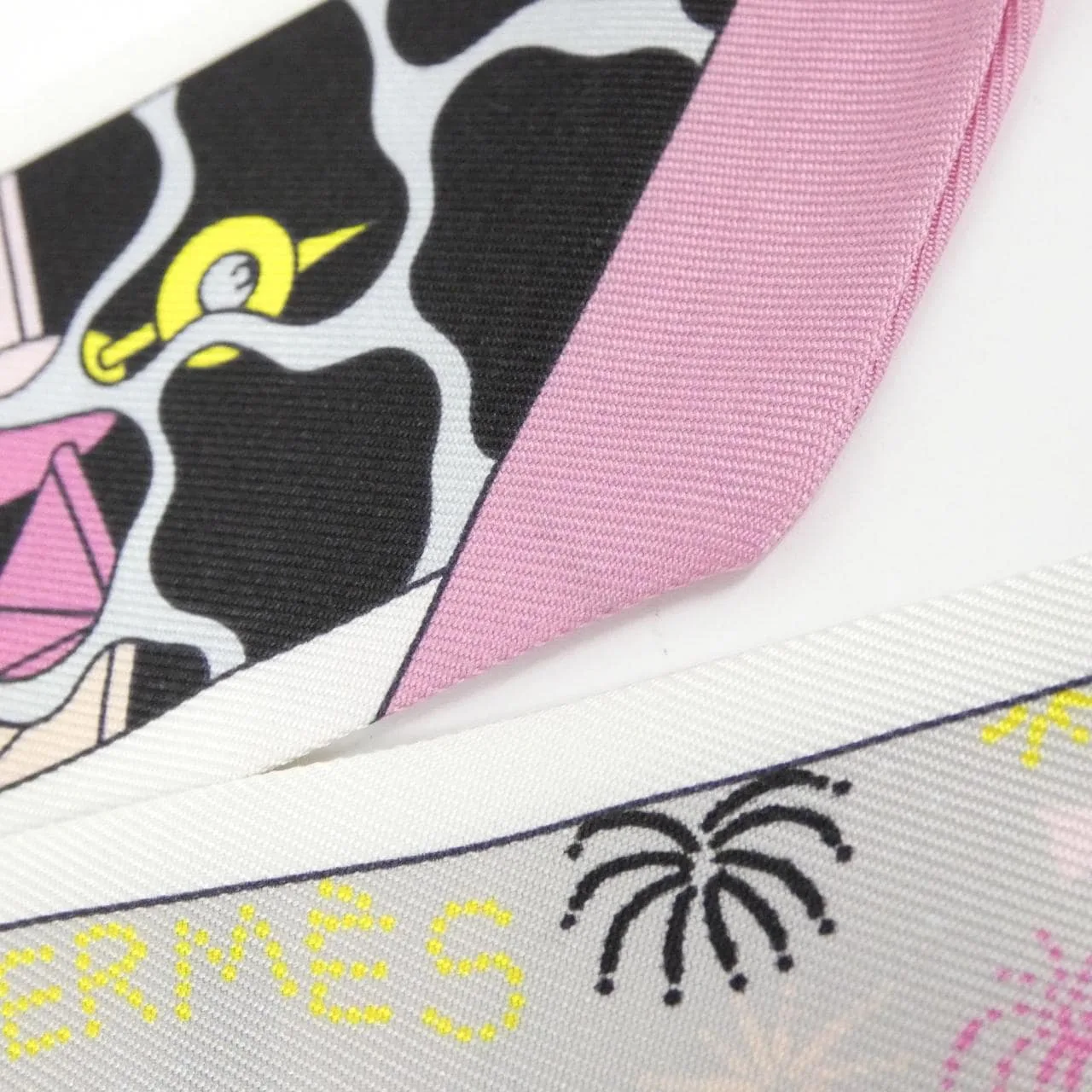 HERMES 063975S Scarf 黑色 中古品A - 縮圖 3