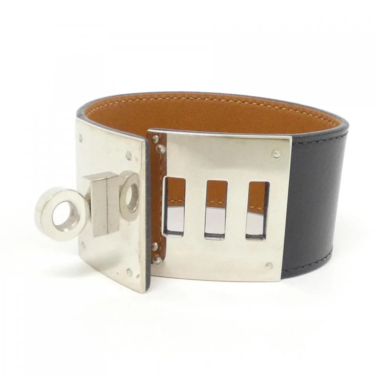 HERMES Kelly 072929CK Accessories Swift Black Swift Leather Rank A - Thumbnail 4