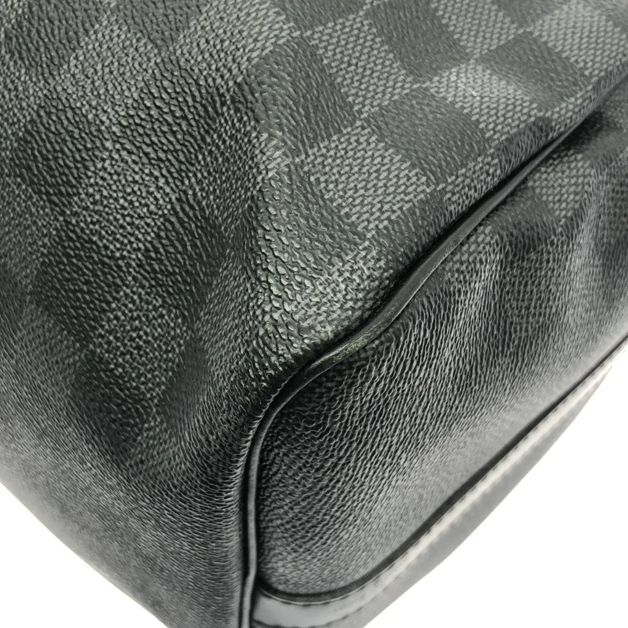 LOUIS VUITTON Keepall N41418 Boston Damier 黑色 Damier 中古品A - 縮圖 2