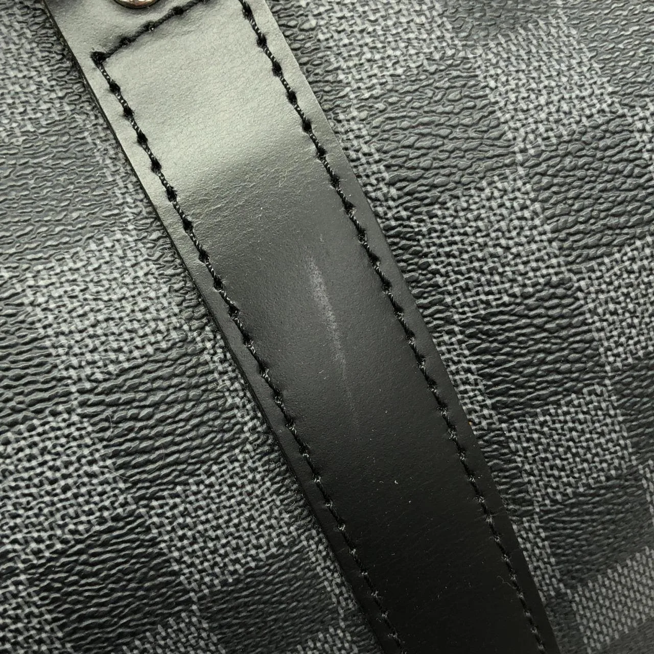 LOUIS VUITTON Keepall N41418 Boston Damier 黑色 Damier 中古品A - 縮圖 3