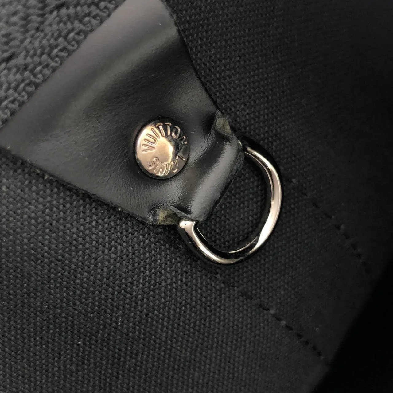 LOUIS VUITTON Keepall N41418 Boston Damier 黑色 Damier 中古品A - 縮圖 9