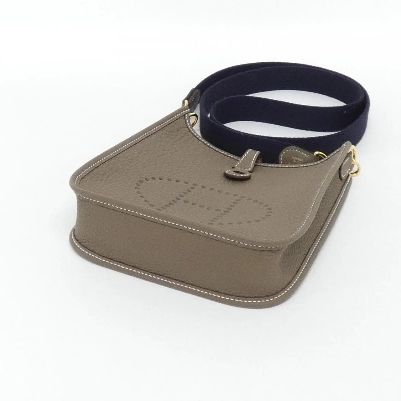 HERMES Evelyne 069426CC Shoulder Clemence Etoupe Clemence 皮 中古品A - 縮圖 3