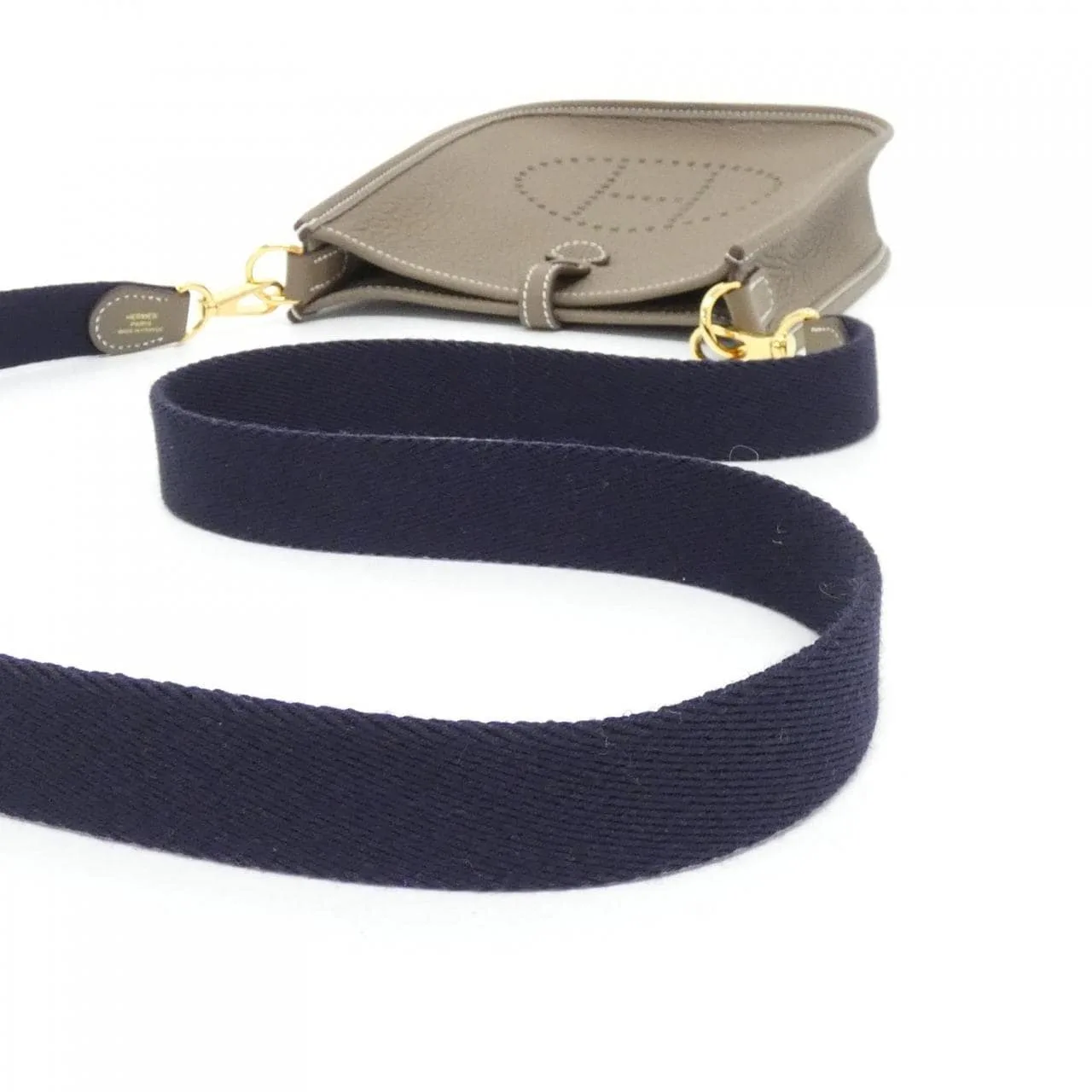 HERMES Evelyne 069426CC Shoulder Clemence Etoupe Clemence 皮 中古品A - 縮圖 4