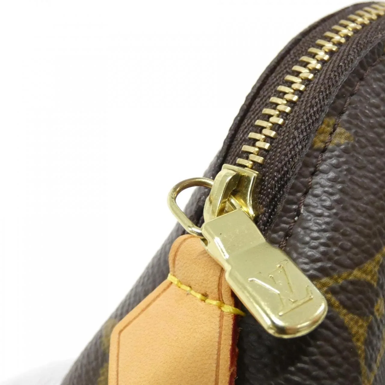 LOUIS VUITTON Pochette M47515 Pouch Monogram 黑色 Monogram 中古品A - 縮圖 5