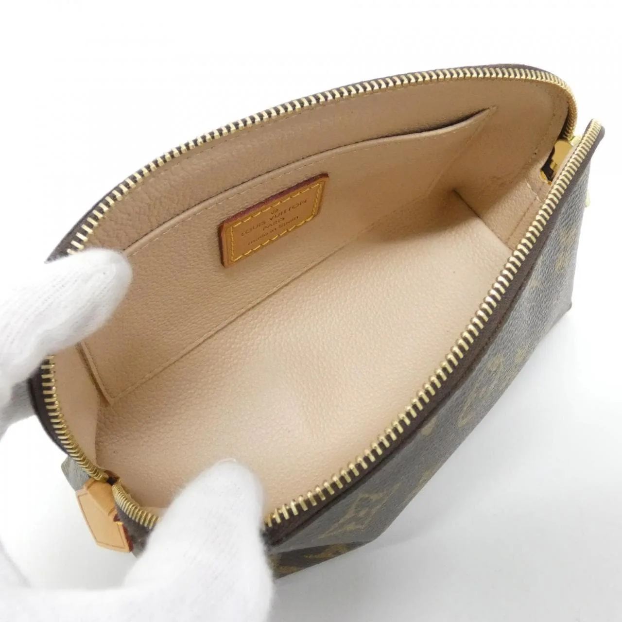 LOUIS VUITTON Pochette M47515 Pouch Monogram 黑色 Monogram 中古品A - 縮圖 6