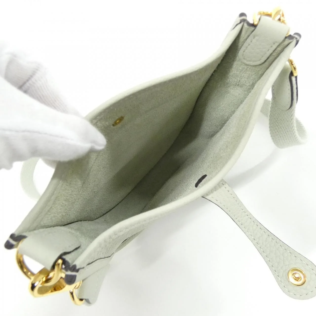 HERMES Evelyne 069426CC Shoulder Clemence Black Clemence Leather Rank A - Thumbnail 9