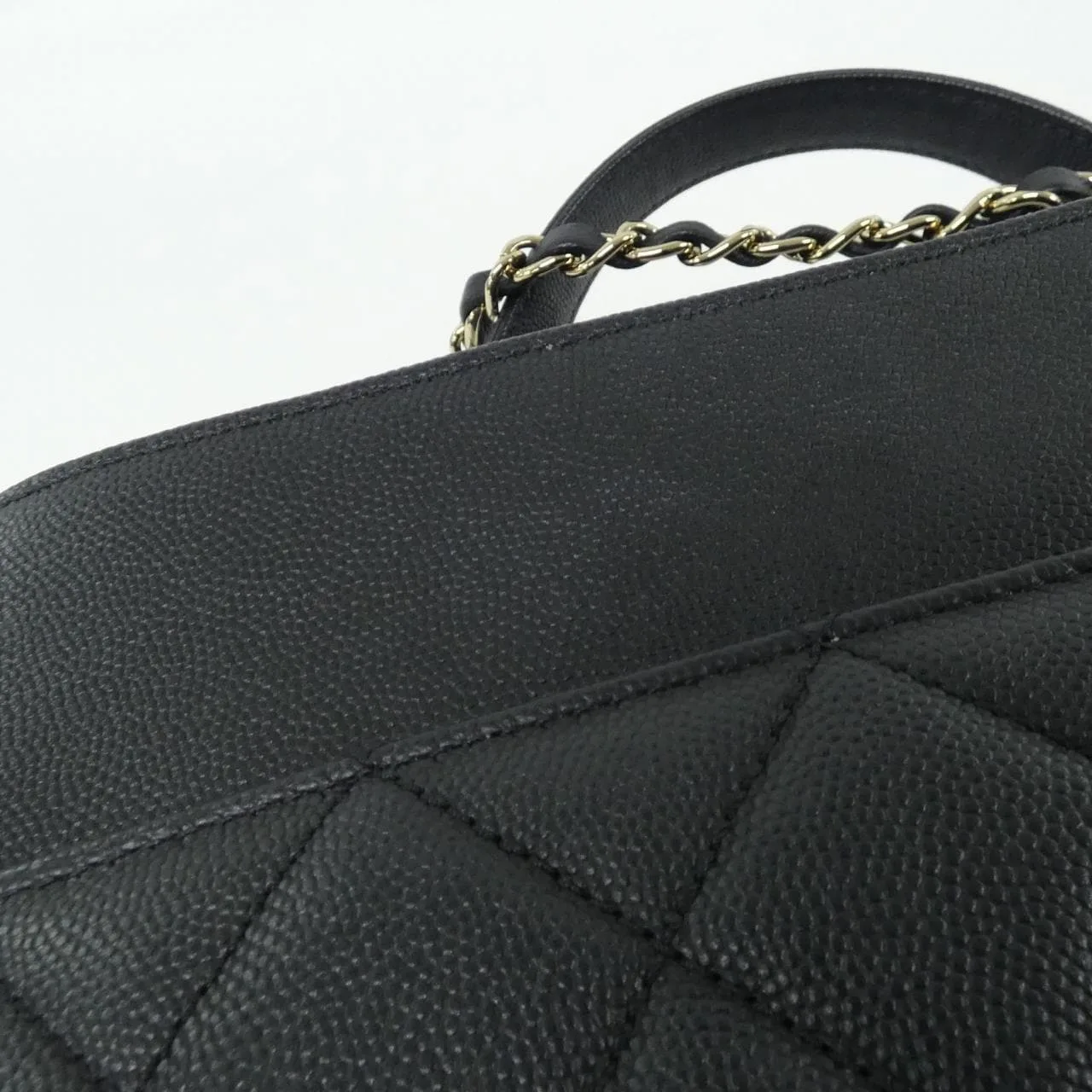 CHANEL 93750 Handbag Grained Calfskin Black Grained Calfskin Rank A - Thumbnail 4