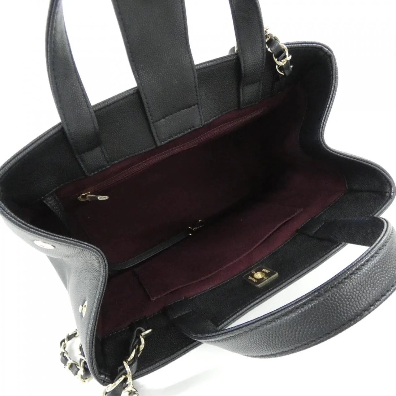CHANEL 93750 Handbag Grained Calfskin Black Grained Calfskin Rank A - Thumbnail 6