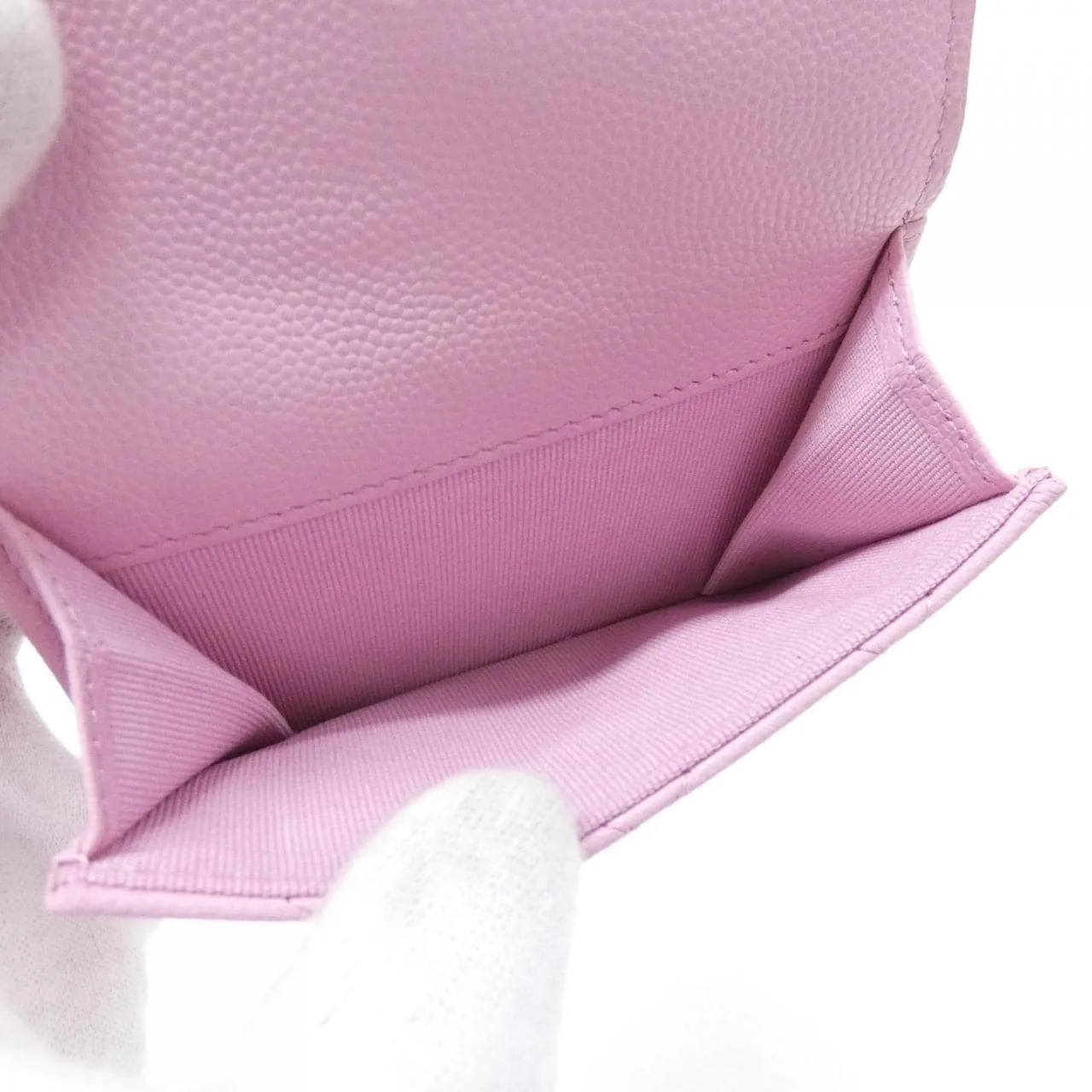 CHANEL AP4901 Wallet Grained Calfskin 粉色 荔枝紋牛皮 未使用品 - 縮圖 6