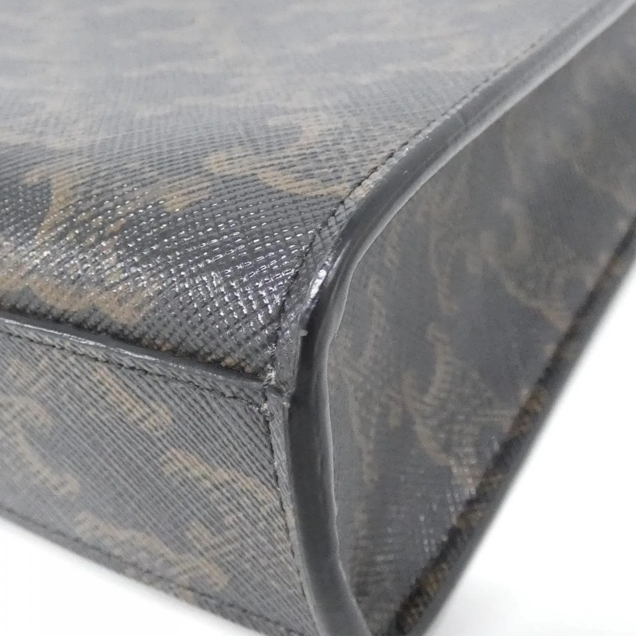 CELINE Cabas 194372BZK Handbag Canvas 黑色 帆布 中古品A - 縮圖 3