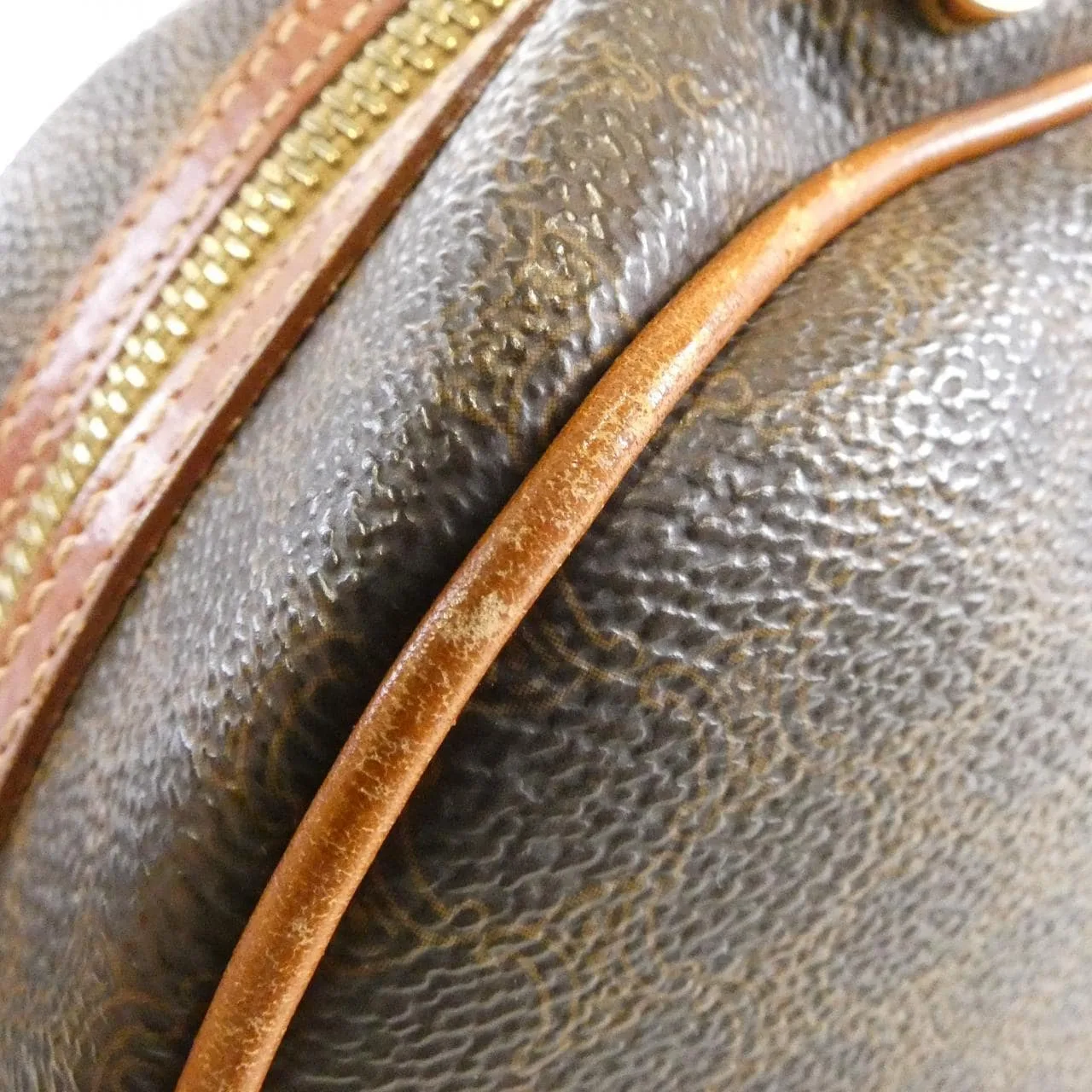 CELINE 手提包 帆布 棕色 帆布 中古品B - 縮圖 4