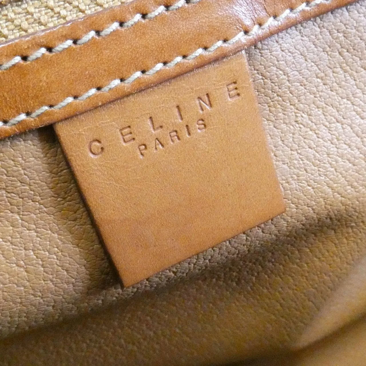 CELINE 手提包 帆布 棕色 帆布 中古品B - 縮圖 10
