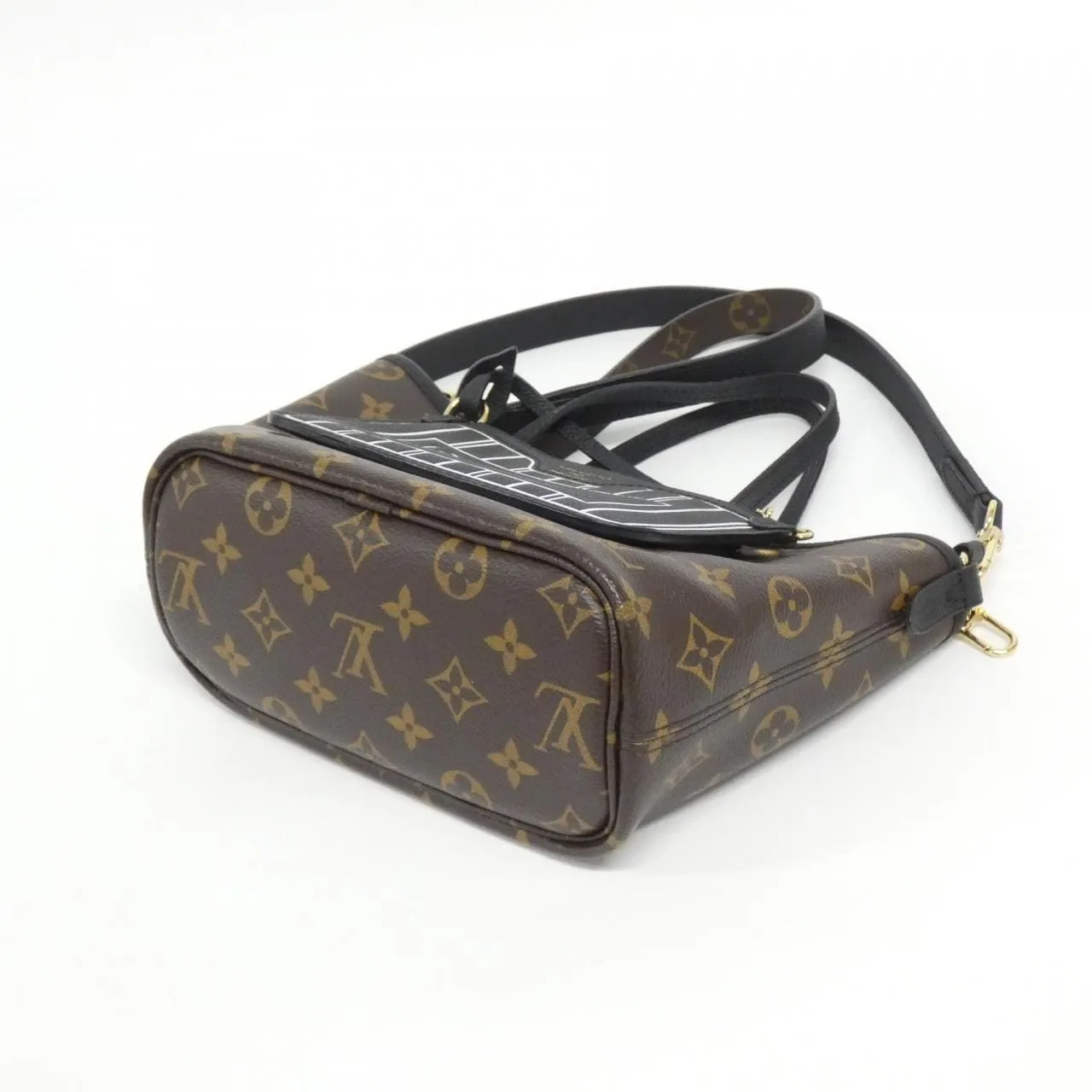 LOUIS VUITTON Neverfull M28347 Tote Monogram 黑色 Monogram 中古品A - 縮圖 3