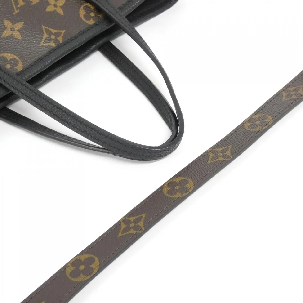 LOUIS VUITTON Neverfull M28347 Tote Monogram 黑色 Monogram 中古品A - 縮圖 6