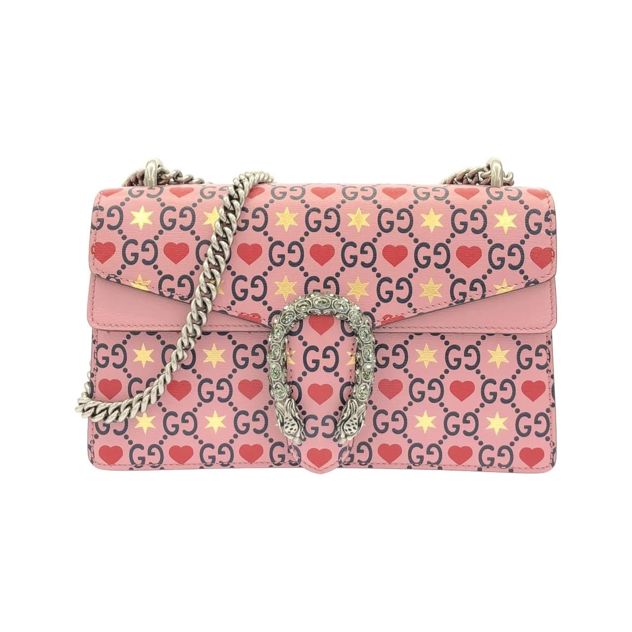 GUCCI Dionysus 400249 肩背包 皮革 粉色 皮革 中古品A - 縮圖 5